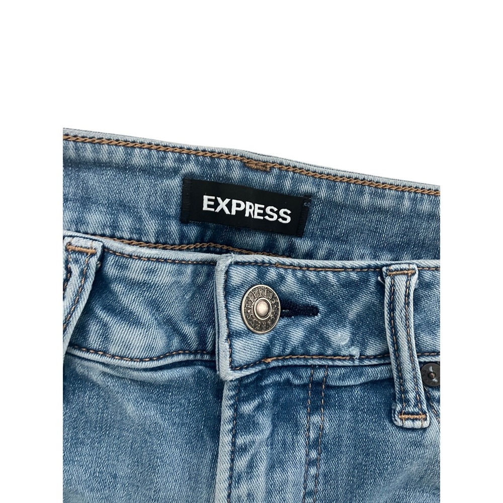 Express Men Skinny Fit Jeans Medium Wash Blue Denim 31x30 Casual Everyday Pants - Picture 3 of 5